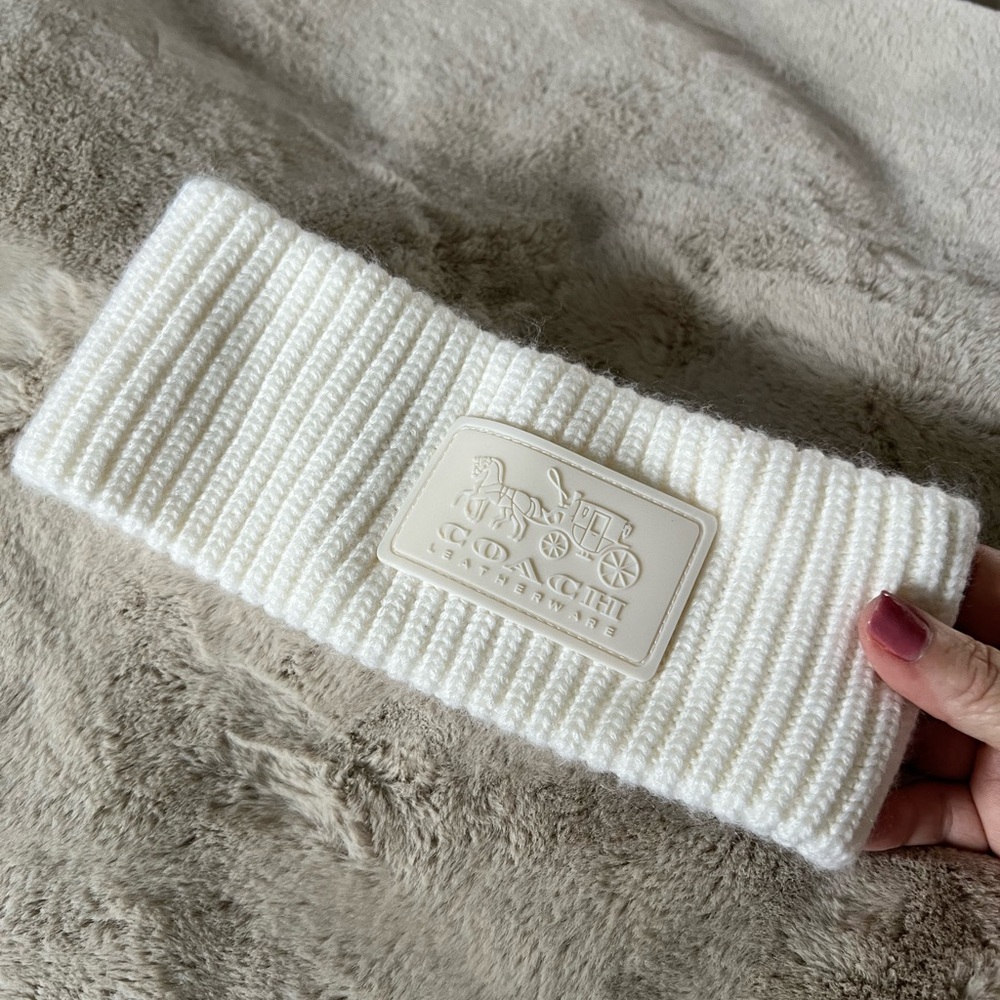 Coach Cream Knit Headband